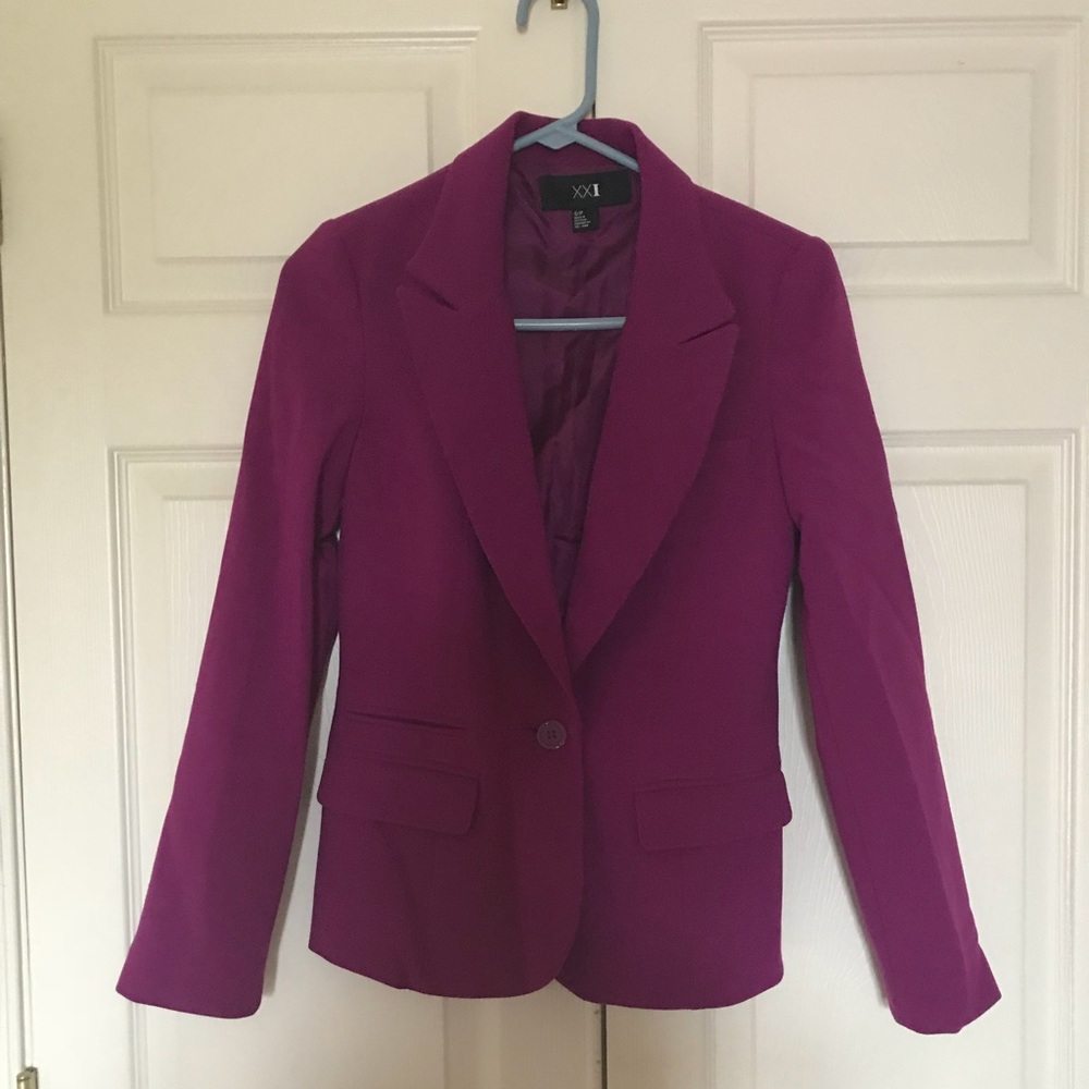 F21 S purple blazer